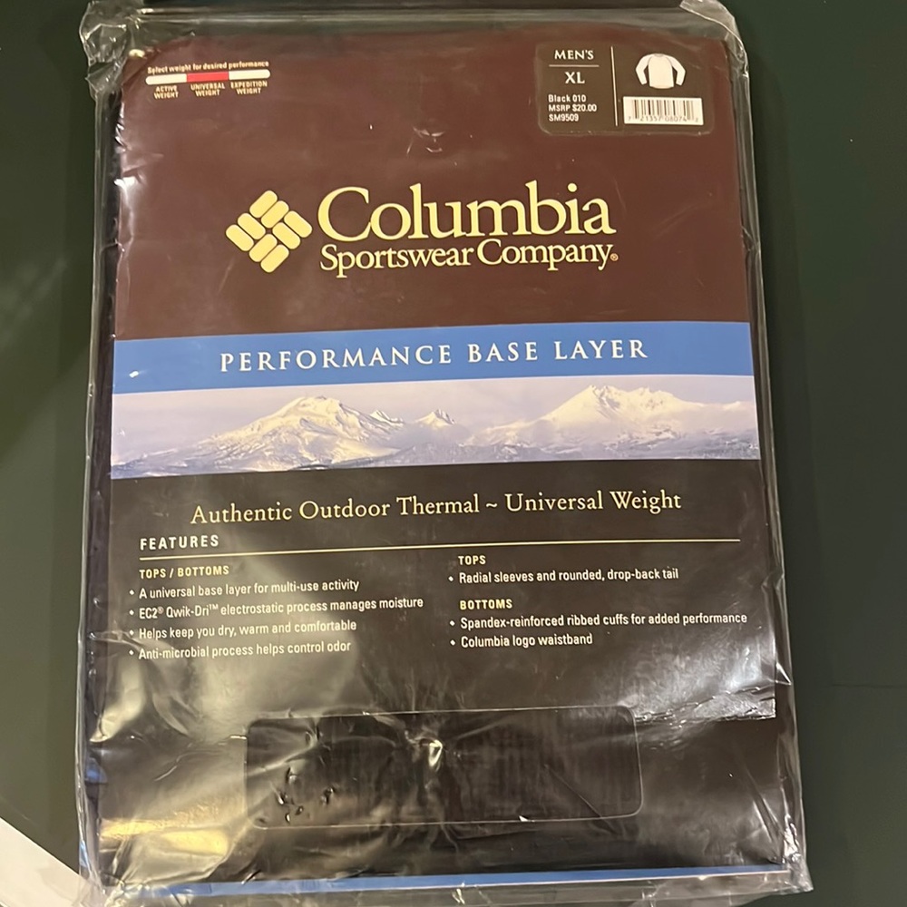 Columbia base layer top XL